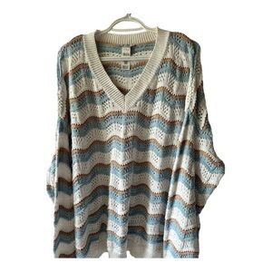 Studio 1886 Women’s Comfortable Knit Longsleeve Sweater  Plus Size